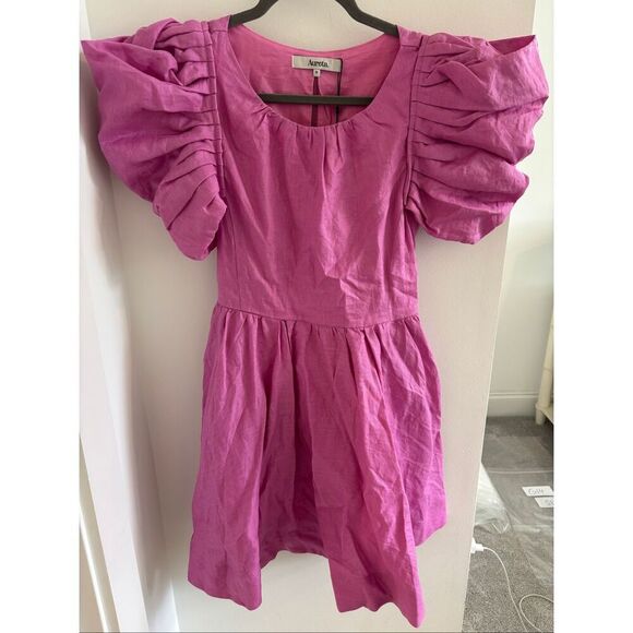 NWT Aureta Chloe Mini Dress in Pop Lilac, Medium $379 G8 - Picture 2 of 10